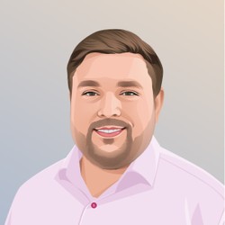 Illustration of Drew Olsen